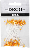 CC Flower Stamens, metallic orange, L: 6,4 cm, Dia. 2 mm, 100 pc/ 1 pack-2