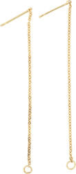 CC Oorbellen met Ketting 70 mm Goud 1 paar