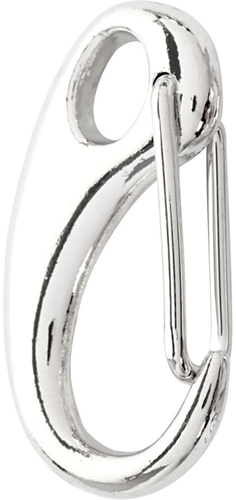 CC Lobster Claw Clasps, silver-plated, L: 30 mm, W: 15 mm, 2 pc/ 1 pack