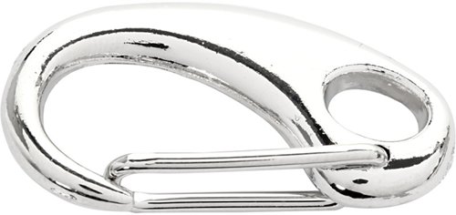 CC Lobster Claw Clasps, silver-plated, L: 30 mm, W: 15 mm, 2 pc/ 1 pack-3
