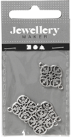 CC Jewelry Anhänger Filigran 15 mm Silber 4 Stück-2