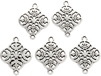 CC Jewelry Anhänger Filigran 15 mm Silber 4 Stück-3