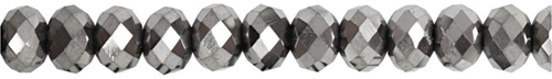 CC Glasfacettenperlen 5x6 mm Grau 100 Stück-2