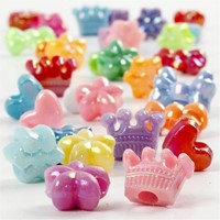 CC Novelty Shape Beads, 65 g, Dia. 10 mm, hole size 3 mm, 125 ml/ 1 pack