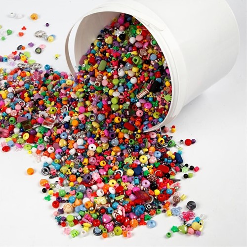CC Plastic Kralen Emmer 6-20 mm Multi 8100 stuks