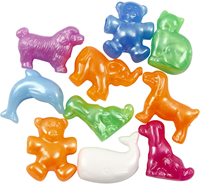 CC Plastic Kralen Dieren 25 mm Multi 55 gr-3