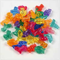 CC Kunststoffperlen Figuren 25 mm Multi 55 gr