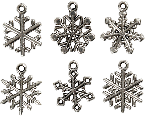 CC Jewelry hanger Snowflake 20 mm Silver 18 pieces
