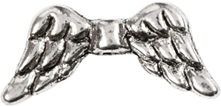 CC Metal Spacer Beads Wings 20 mm Silver 16 pieces