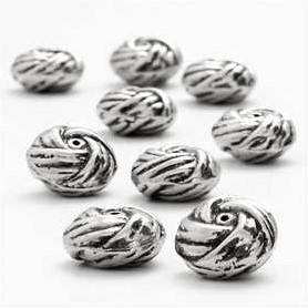 CC Swirl Kraal 14mm 9 cm Zilver-2