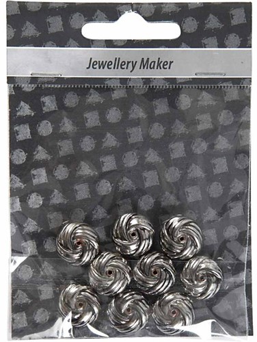 CC Swirl Kraal 14mm 9 cm Zilver