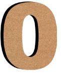 Gomille MDF Cijfer 0 8 cm