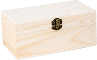 Wooden Box with Flap Lid 20.5x11x9 cm