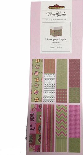 CC Decoupagepapier Diverse Patronen 25 x 35 8 vel