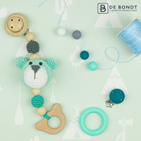 Opry Siliconen Bijtring Rond 65 mm Roze-2