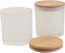 CC Glazen Potje met Houten Deksel 8 cm per stuk