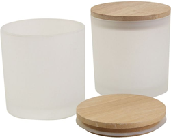 CC Glazen Potten met Houten Deksels 8 cm 12 stuks