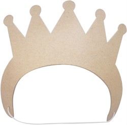 GC Kartonnen Prinsessen Kroon 10x7,5x17 cm