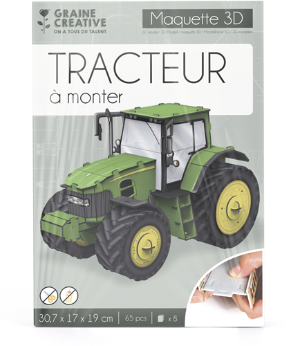 GC 3D Model Puzzel 30,7x17x19 cm Traktor