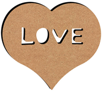 MDF-Figur Herzliebe 15 cm