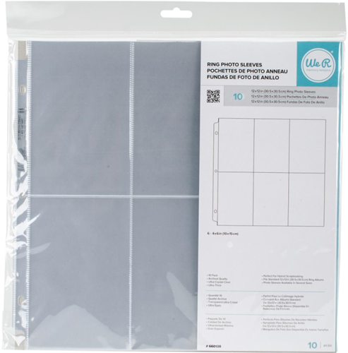 We R Memory Keepers Ring Photo Sleeves 6 vakken