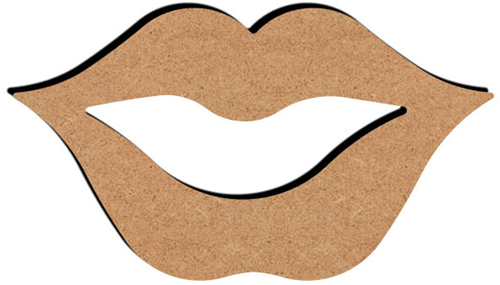 Gomille MDF Figuur Lippen 15 cm