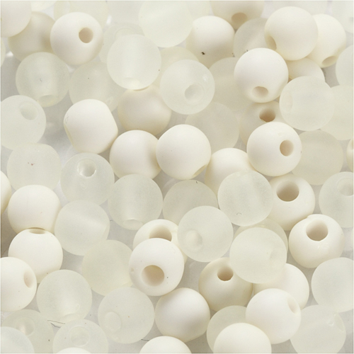 CC Plastic Kralen 6 mm Wit 150 stuks