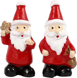 CC Miniatuur Figuren Kerstman 35x17 mm 2 stuks