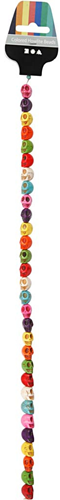 CC Howlite Kralen Doodshoofden 12 mm Multi 32 stuks-3
