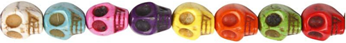 CC Howlite Kralen Doodshoofden 12 mm Multi 32 stuks-2