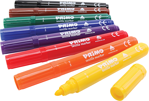 Primo Textielstiften 8 stuks
