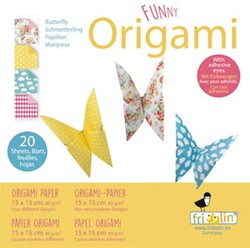 Fridolin Funny Origami Butterfly 20 sheets 15x15 cm