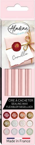 Aladine Zegel Wax Sticks Set 4 stuks Roze Pastel