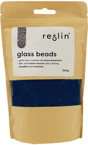 Reslin Glazen Kralen 500 gr Gentiaanblauw