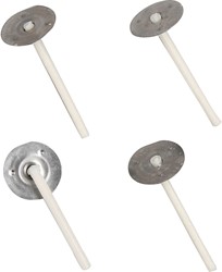 CC Wicks for Candles in Containers, Suitable for containers with a diameter of 20–65 mm, L: 3,5 cm, thickness 2 mm, 100 pcs/1 pack