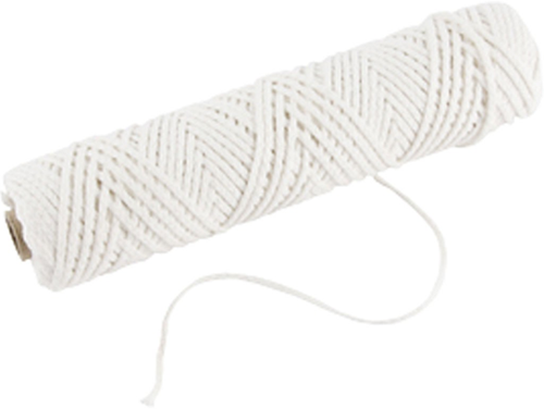 CC Wick for Dipped and Moulded Candles, Suitable for dipped candles (dia. 30 mm) and moulded candles (dia. 80–100 mm) , 100 g, W: 2 mm, 50 m/1 roll