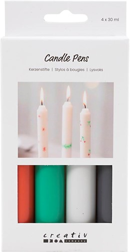 CC Kaarsenstiften Set 4x30 ml Kerstkleuren