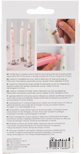 CC Kaarsenstiften Set 4x30 ml Pastelkleuren-3