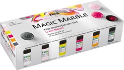 Kreul Magic Marble Paint Set 6x20 ml Love Neon