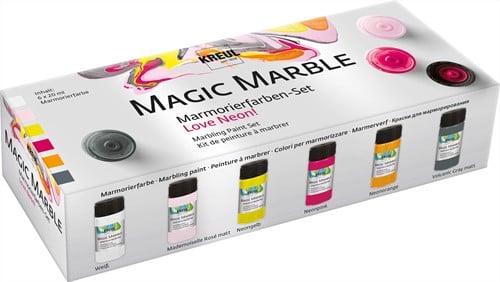 Kreul Magic Marble Paint Set 6x20 ml Love Neon