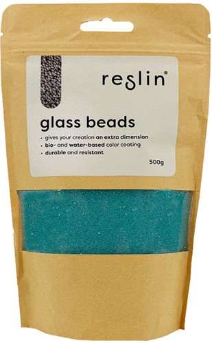 Reslin Glazen Kralen 500 gr Turkoois