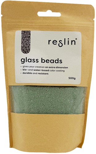Reslin Glazen Kralen 500 gr Bleekgroen