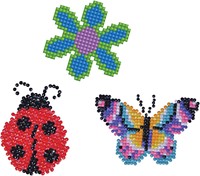 Diamond Dotz Set: Flower, Butterfly, and Ladybug, 18 x 10 cm-2