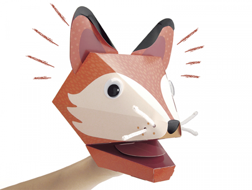 GC Hand puppet of Cardboard Fox Oscar