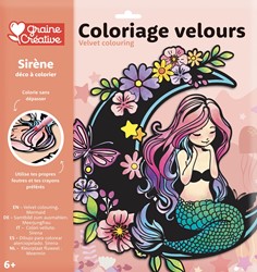 GC Velvet Coloring Page 30x30 cm - Mermaid