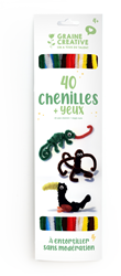 GC Chenilledraad Set met Wiebelogen 40 stuks Basiskleuren