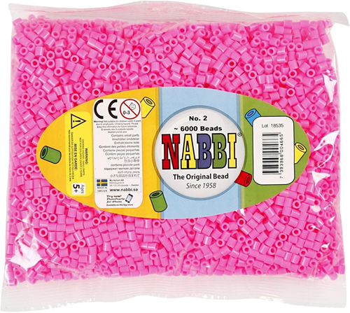 Nabbi Strijkkralen 6000 stuks Roze