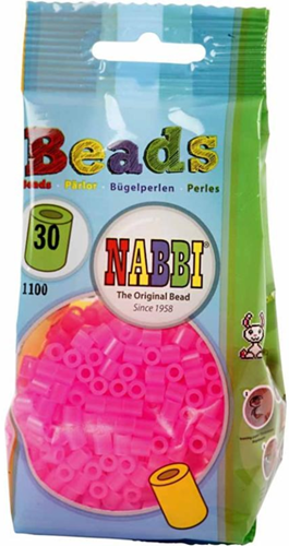 Nabbi Strijkkralen Neon Roze 1100 stuks-2