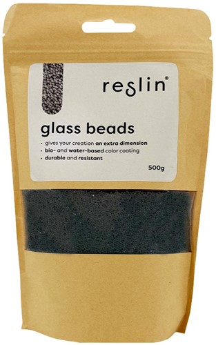 Reslin Glazen Kralen 500 gr Zilvergrijs