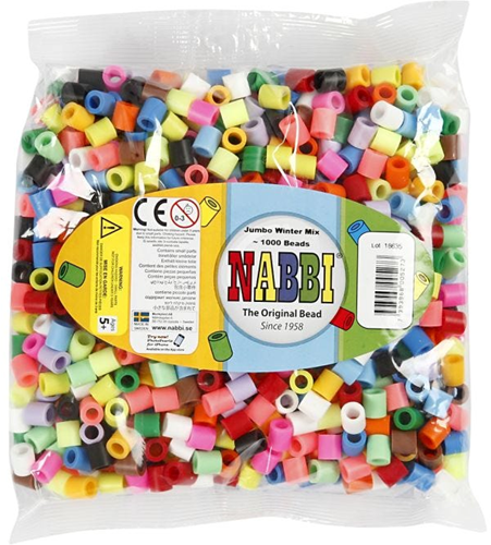 Nabbi Jumbo Strijkkralen 1000 stuks Standaardkleuren-2